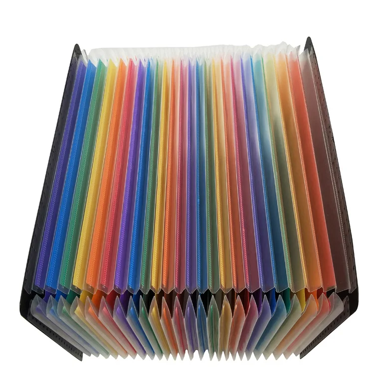 Large Plastic Rainbow Expandable File  Accordion A4 Document Folder