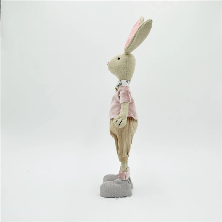 Тканевые поделки 24 дюйма, Кролики со смайликом, украшение большого кролика, праздничные подарки, персонализированные пасхальные украшения для внутреннего декора