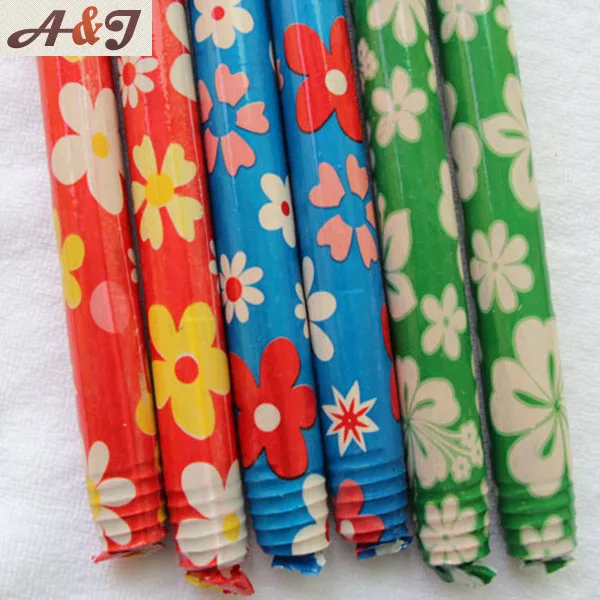 Handle Coated Wood for Broowoodd Mop Wooden Factory Sale PVC PET Flower Design or Other Pvc Covers for Choose Wooden Stick