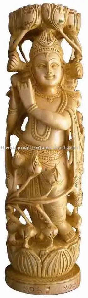 Wooden Buddha Statues/Wood Carving Figures/Art Sculpture-AZ