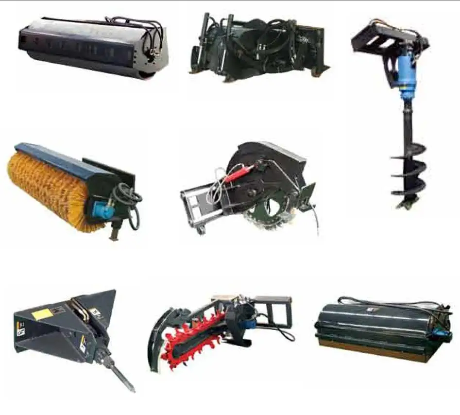 rubber track crawler skid steer loaders 1200kg 0.55cbm bucket with  kinds attachments CE TS100