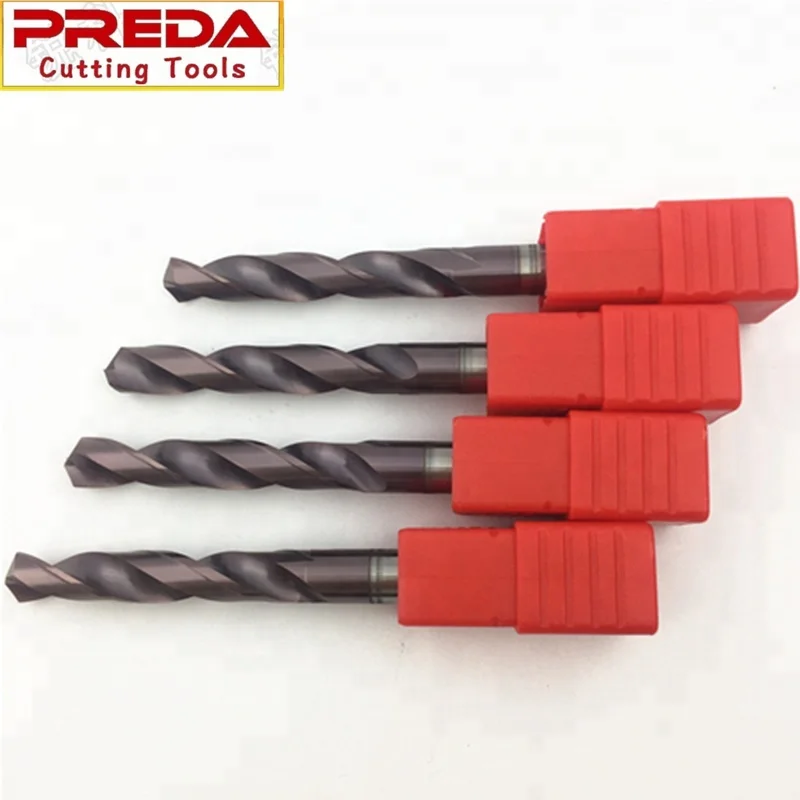 PREDA Tungsten Carbide Twist Drills For CNC Machining