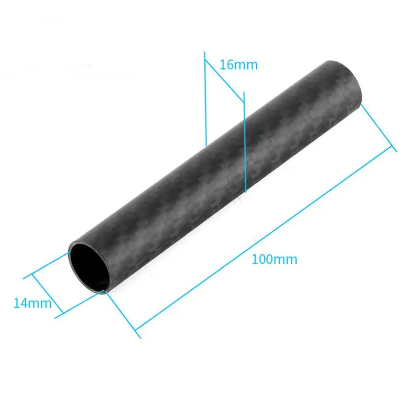 4pcs High-strength 3K Carbon Fiber Tube 16*14*100MM/150MM/185MM/245MM Roll Wrapped Carbon Fiber Tube Twill Matt Surface