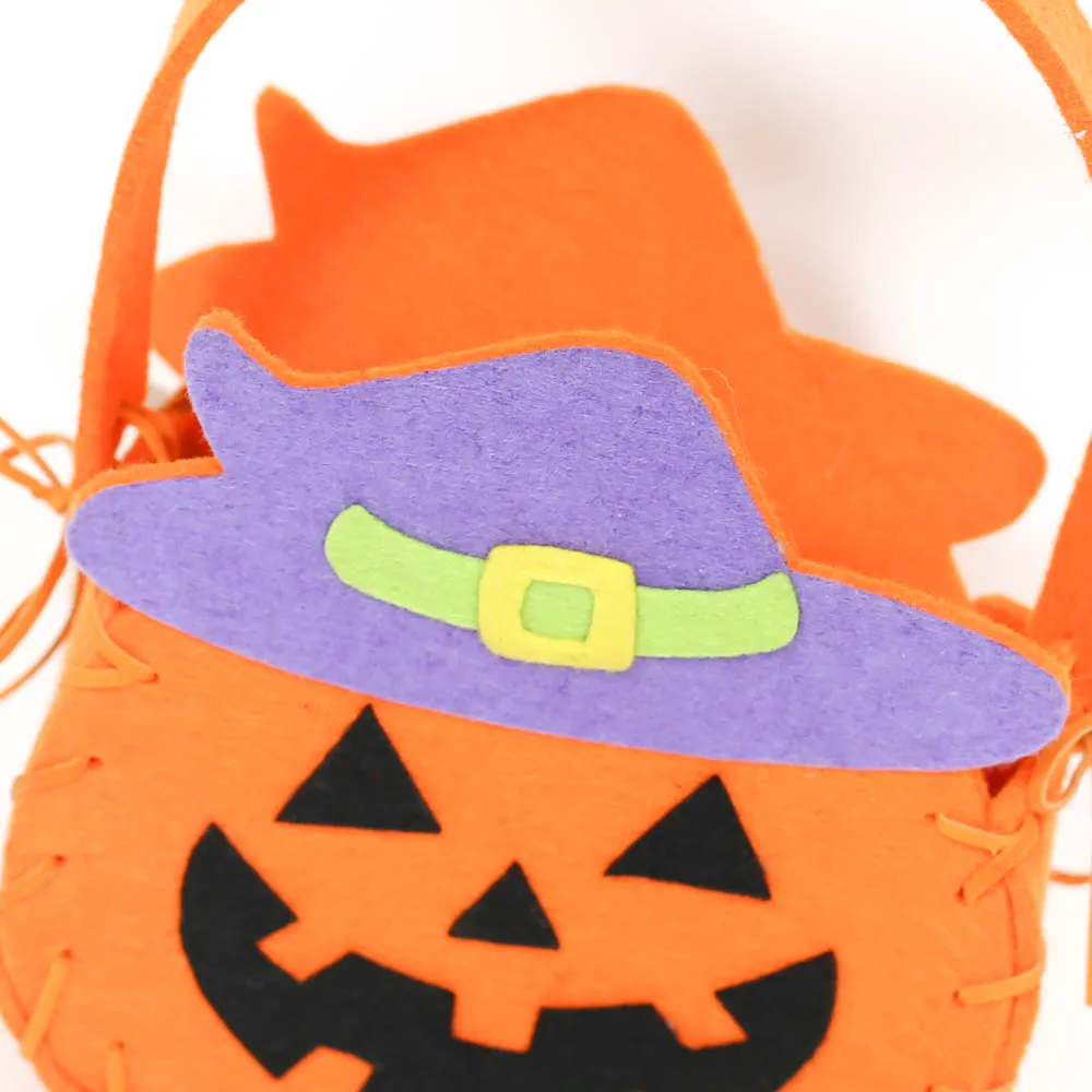 Promotional Halloween Kids Pumpkin Shopping Bags Small Tote Bags