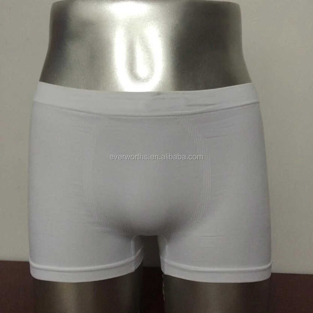 Mens seamless microfiber nylon spandex boxer shorts