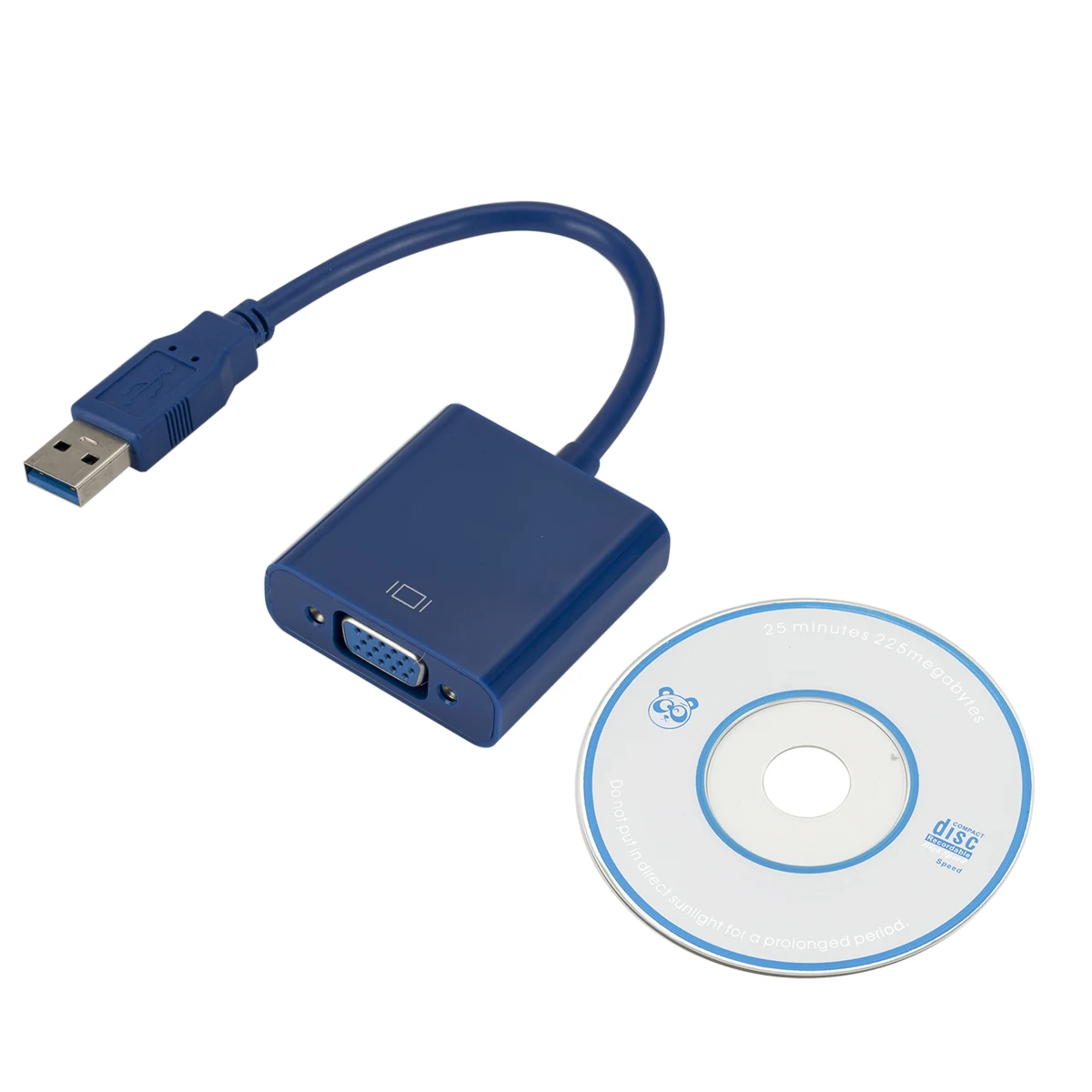 Hot Selling USB VGA converter USB 3.0 to VGA Converter for Computer  Male to Female usb to vga adapter--Blue