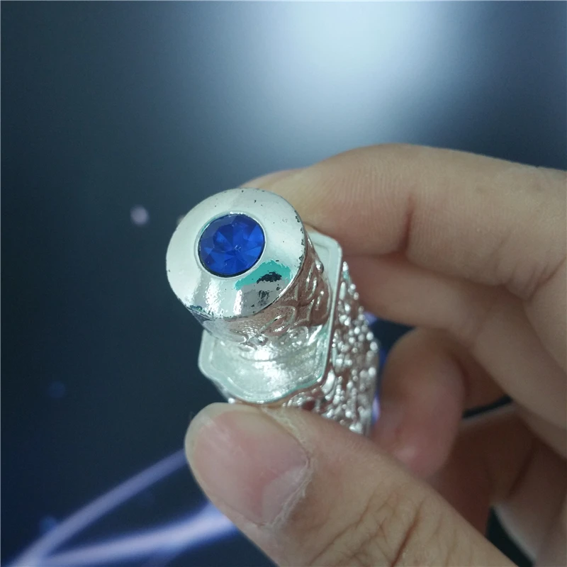 3ml Empty Refillable Bahrain Style Enameled Metal And Glass Perfume Bottle