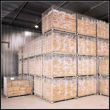 Euro collapsible mesh cage,warehouse stack box,wire mesh cage