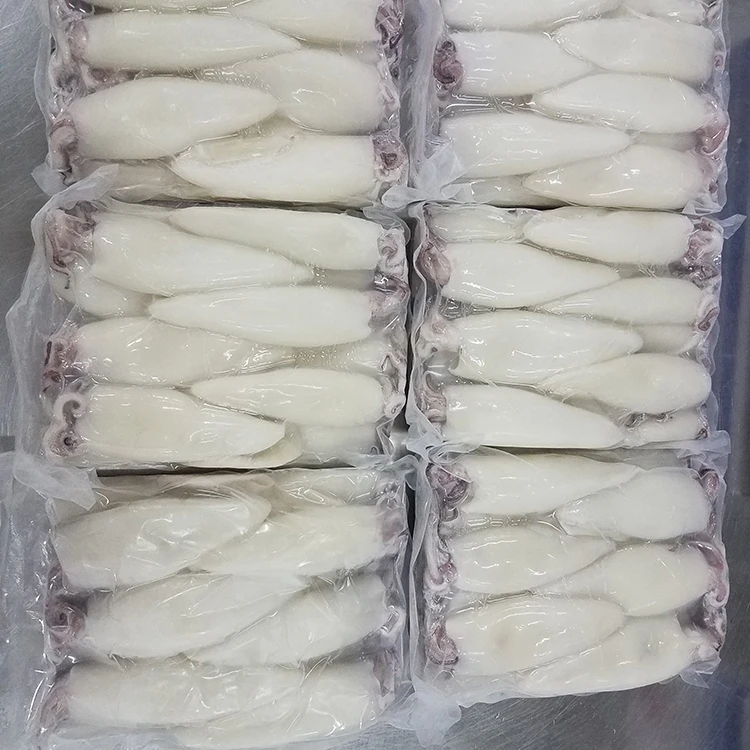 
2021 new catching hot sale fresh frozen squid T+T squid tube & tentacle squid t+t Frozen bulk squid T+T 