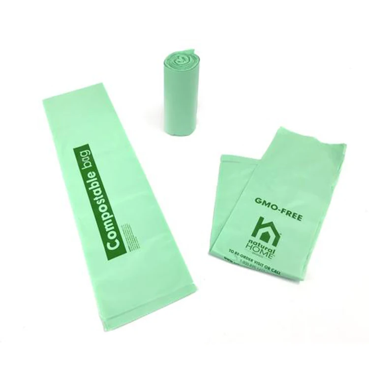 Cheap biodegradable material raw corn starch plastic bag hemp bags cornstarch with Logos