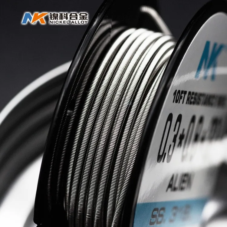 
NK ecig premade coil nichrome ss alien clapton wire for vaping 