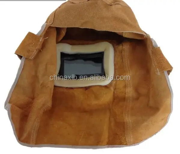 Welding mask / welding cap / burn pure leather welder shawl hat