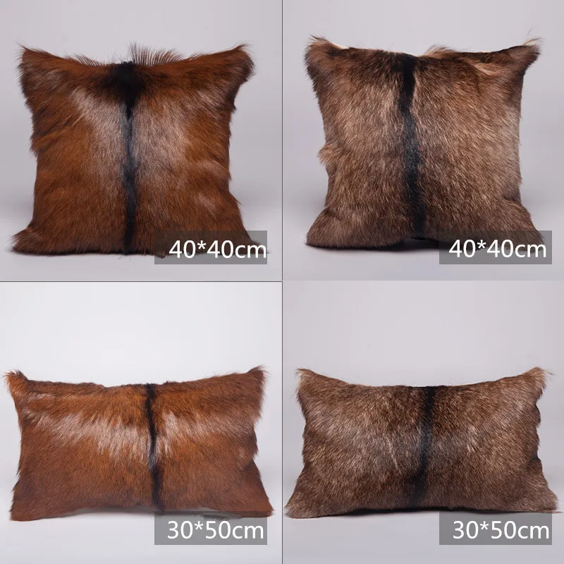 natural color fur pillow goat fur pillow