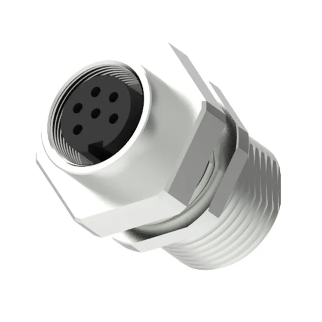 
Front mount with solder cup M16 6 pins male receptacle circular connector 