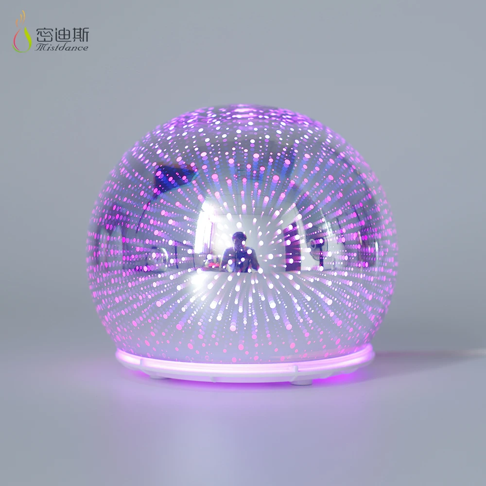 home fragrance diffuser glass 3d firework fog mist lamp electronic fragrance oil diffuser aromaterapia
