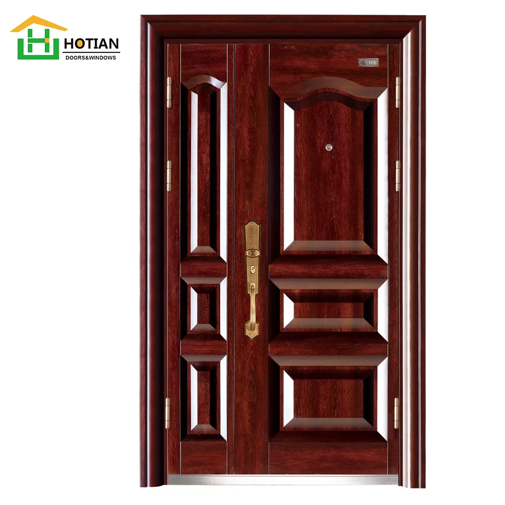 Modern design front entry wrought iron single door for house interior doors in israel