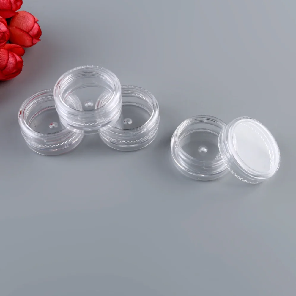 
3g 5g 10g 15g 20g Plastic PS Facial Cream Container Mini Sample Jar Cosmetic Eye Cream Jar 