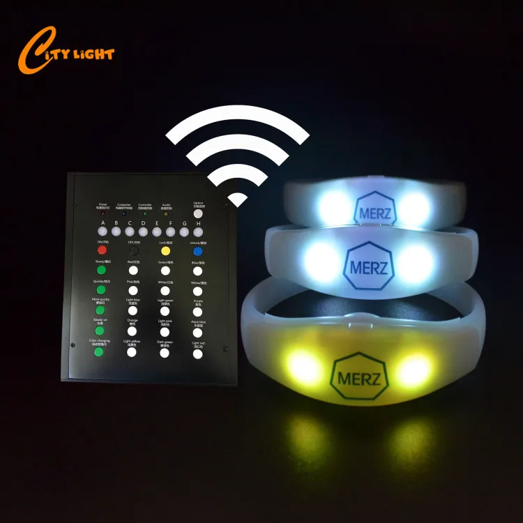 Best price remote controlled led wristband dmx led bracelet