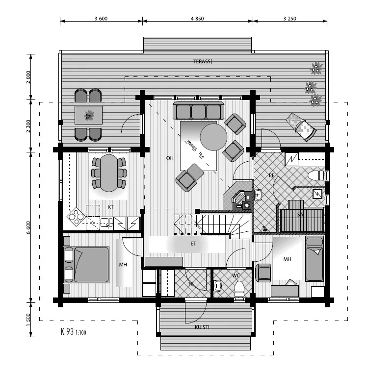 wood material building fast installation two floors log material prefab houses for a big family