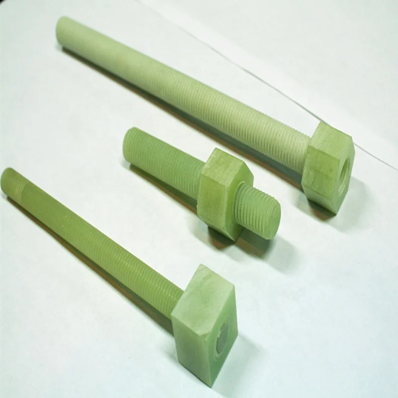 
Fiberglass reinforced threaded rod & GRP/FRP Bolts and Nuts screw thread fastener 