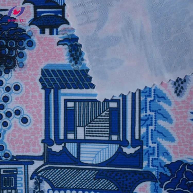 Eco Friendly  Anti-UV Lycra Spandex Printed Fabric for Swimwear