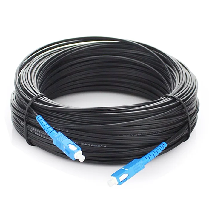 
Indoor outdoor 1 2 4 core G657A1 FTTH fiber optic drop patch cord cable with connector  (60779099882)