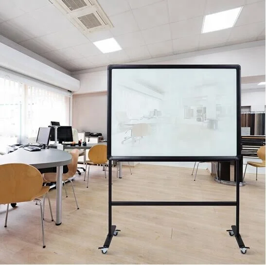 
New Design Conference Meeting Use Magnetic Glass Whiteboard With Stand 