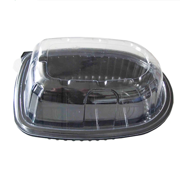 Customize Takeaway Disposable Food Container Transparent Lid Disposable Plastic Roast Chicken Container