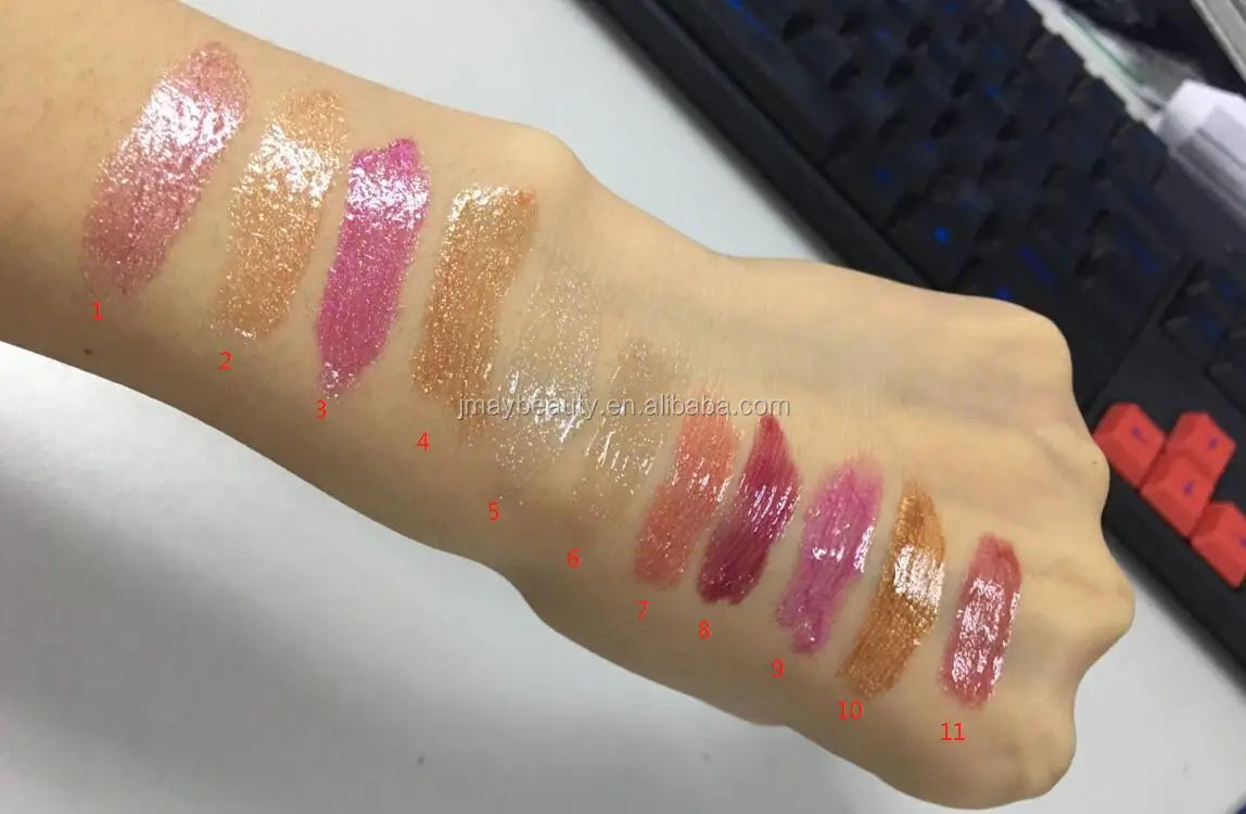 NEW Shinny Wet Glitter lipgloss 11 colors glitter private logo liquid lipstick lipgloss China factory wholesale