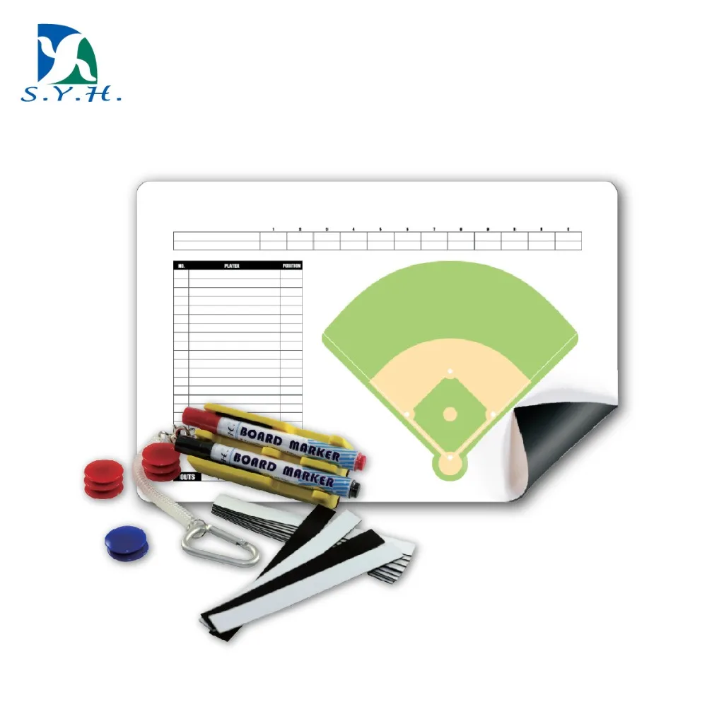 Soft magnetic baseball tactics coach sheet board