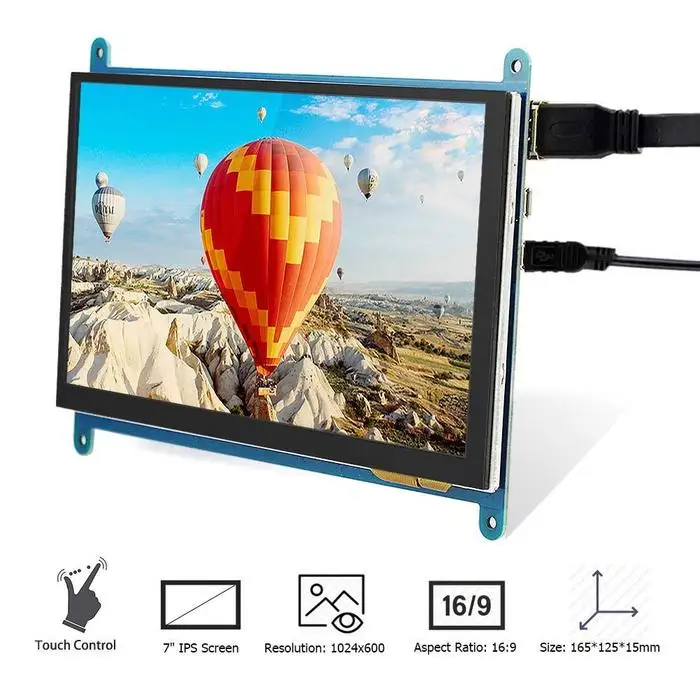 Raspberry Pi B+/2B 3B 7 Inch 1024X600 HDIM LCD Touch Screen