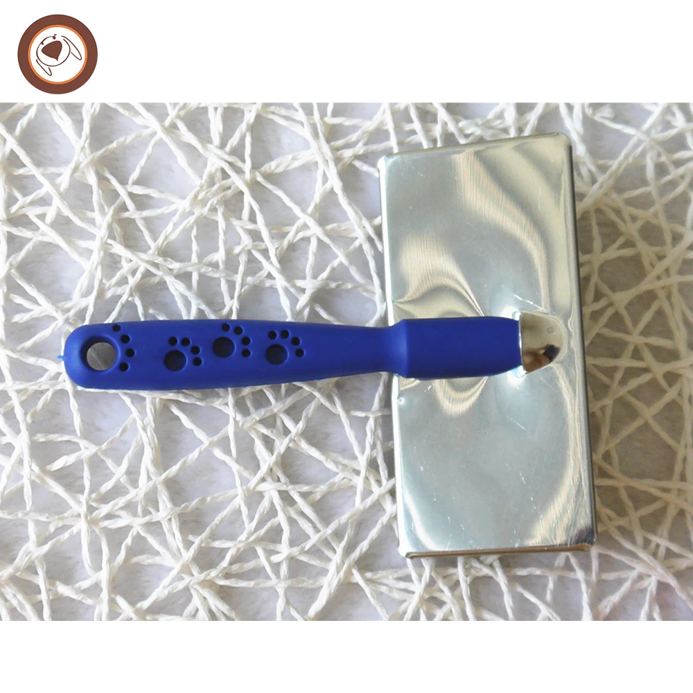 Simple Plastic Handle Pet Dog Cat Poodle Animal Puppy Long Hair Fur Shedding Grooming Soft Slicker Brush Comb