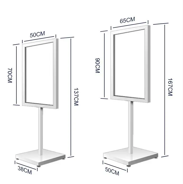 free standing metal display stand for advertising