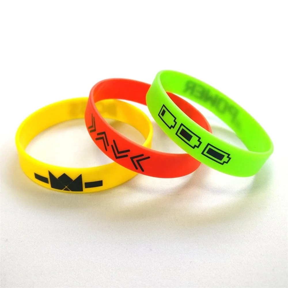 
standard bulk cheap custom 100% silicone bracelets silicone wristband 