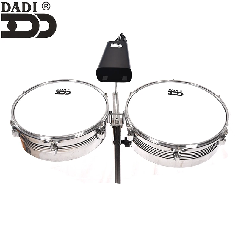 
Dadi wholesale precussion set Timbale Latin drum drum and cowbell with stand 
