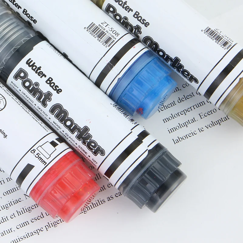 8.5mm White And Black Marker Leather Paint Pen OEM Oil Paint Marker