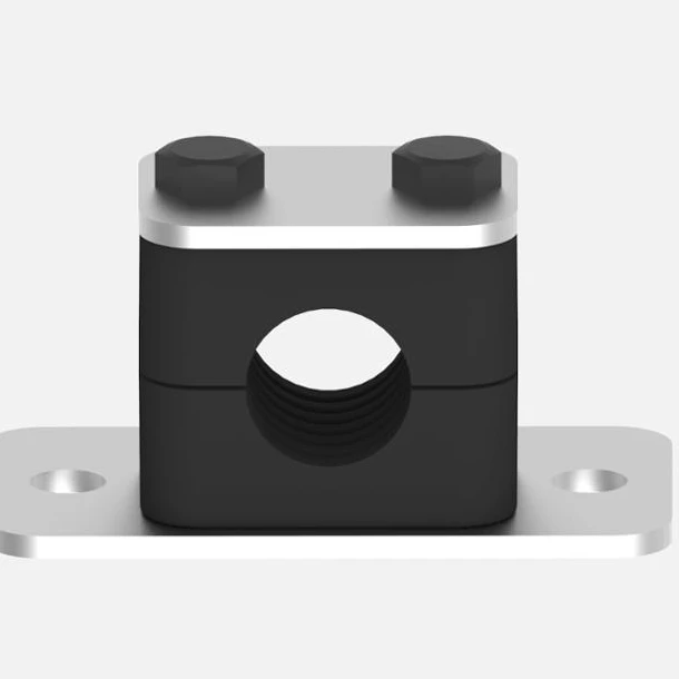 Hydraulic plastic pipe hold clamp