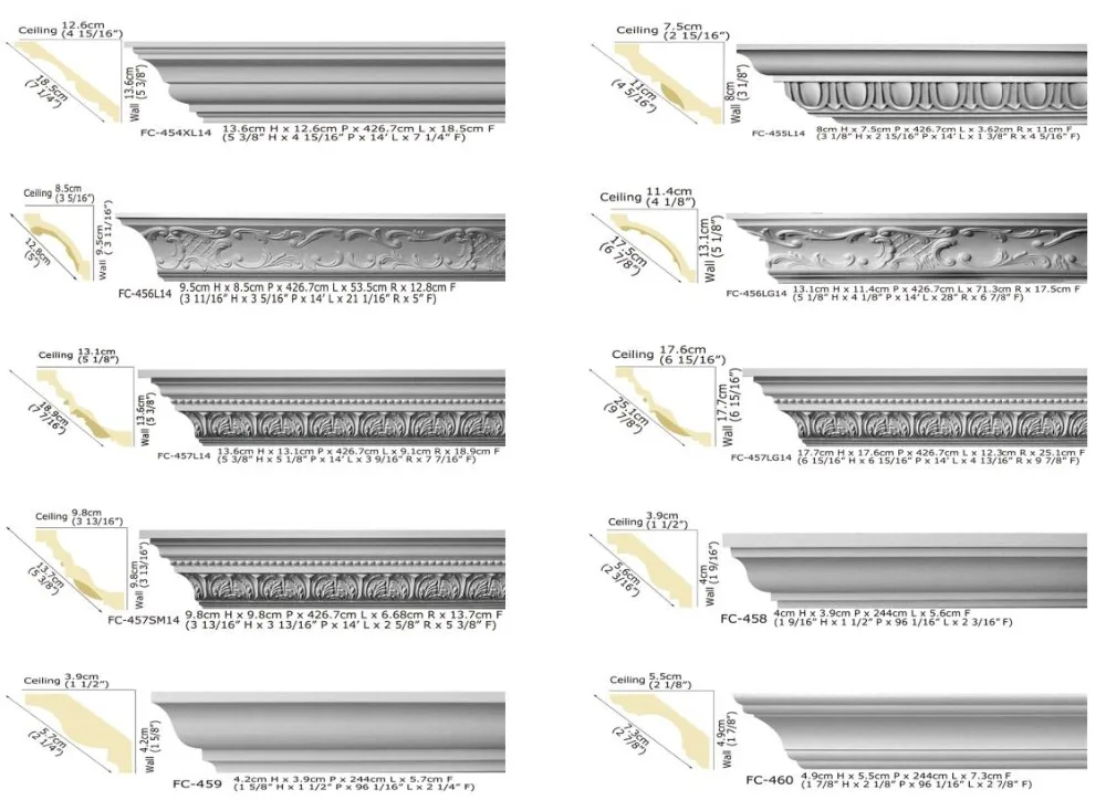 Polyurethane High Quality beautiful cheap decorative PU Moulding gypsum foam exterior ceiling Crown for House Cornice