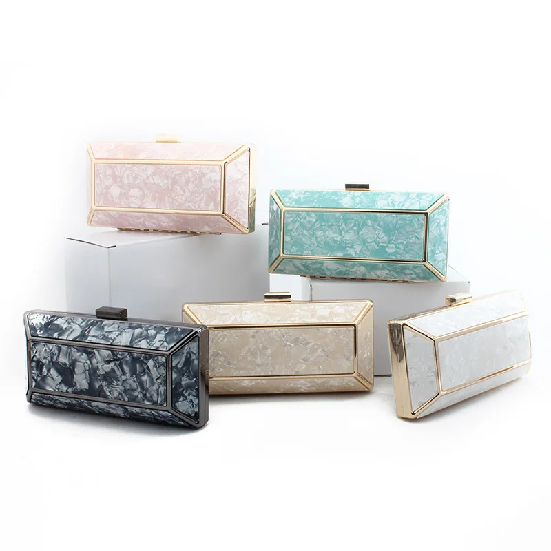 Акриловая сумка в руке, Мраморная обеденная сумка, Женская вечерняя сумка для банкета