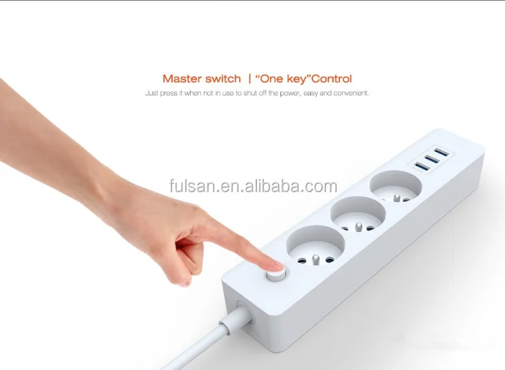 Европейский тип питания питания с USB HUB