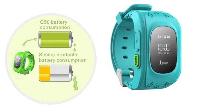 Анти-потерянный Позиционирования наручные часы студент карты gps трекер дети трекер Q50/LBS Слежения GPS смарт-часы