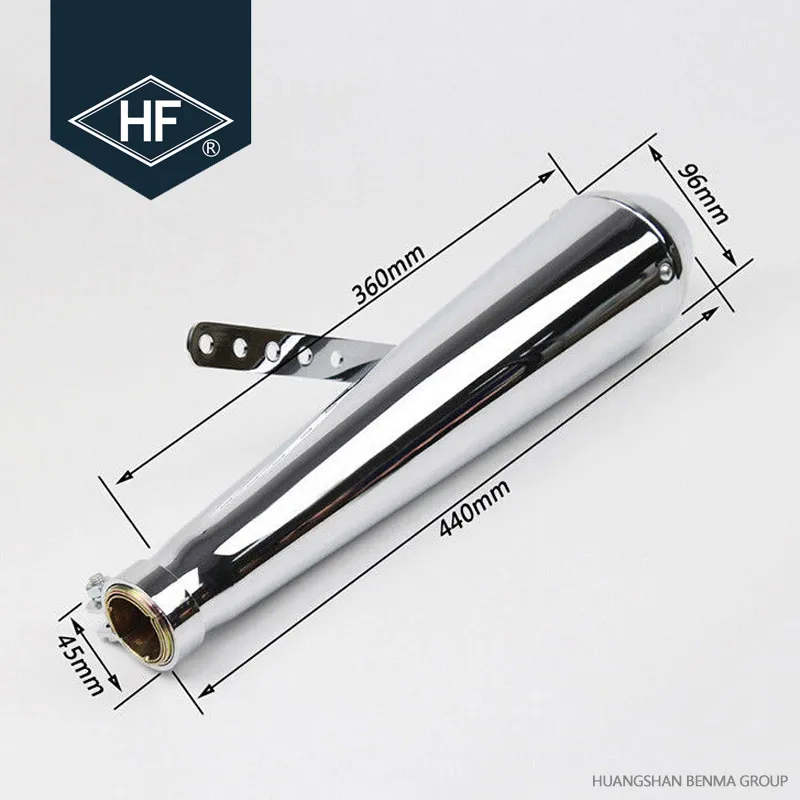 Factory Sell Aluminum 38-45mm Universal Cafe Racer CG Scooter Racing Motorcycle Exhaust Muffler