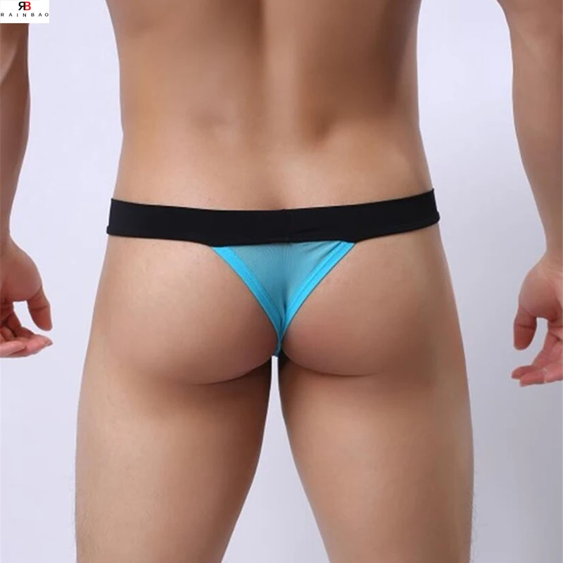 customized elastic cotton men transparent briefs