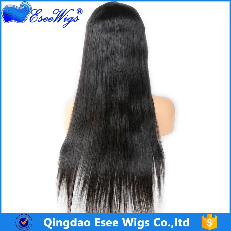 
Factory price 8a grade lace front wig straight human hair Full Lace wigs for black women 