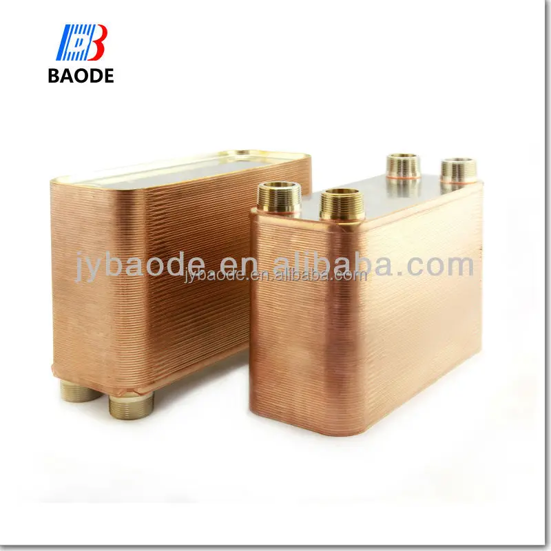 Stainless Steel 316 Plates Copper Brazed Plate Heat Exchanger Evaporator