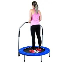 stock folding fitness adult trampoline with handle deliver trampolines