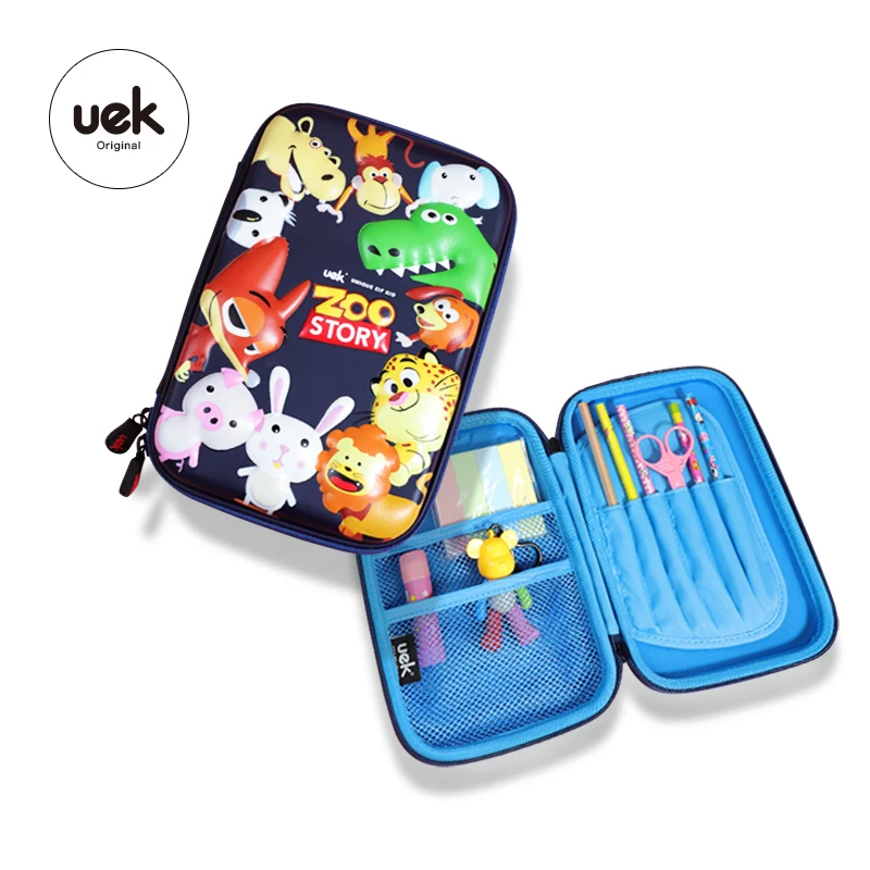 UEK Stationery Kids for school Eva wholesale 3D ZOO pencil case children