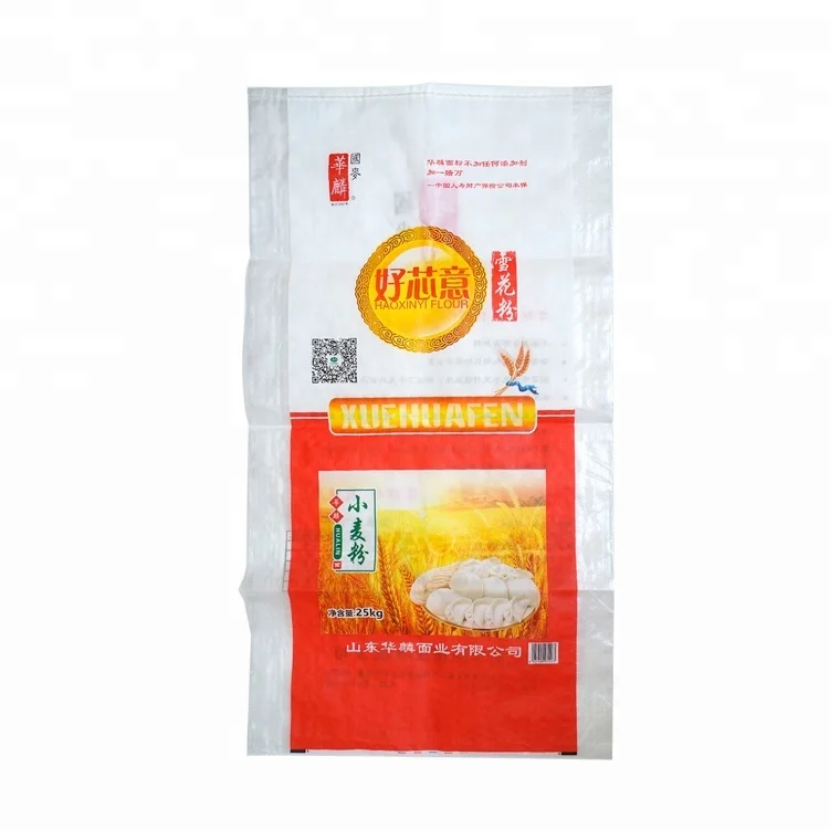 
Plastic woven bag Polypropylene bag for 25kg rice bag flour sack 