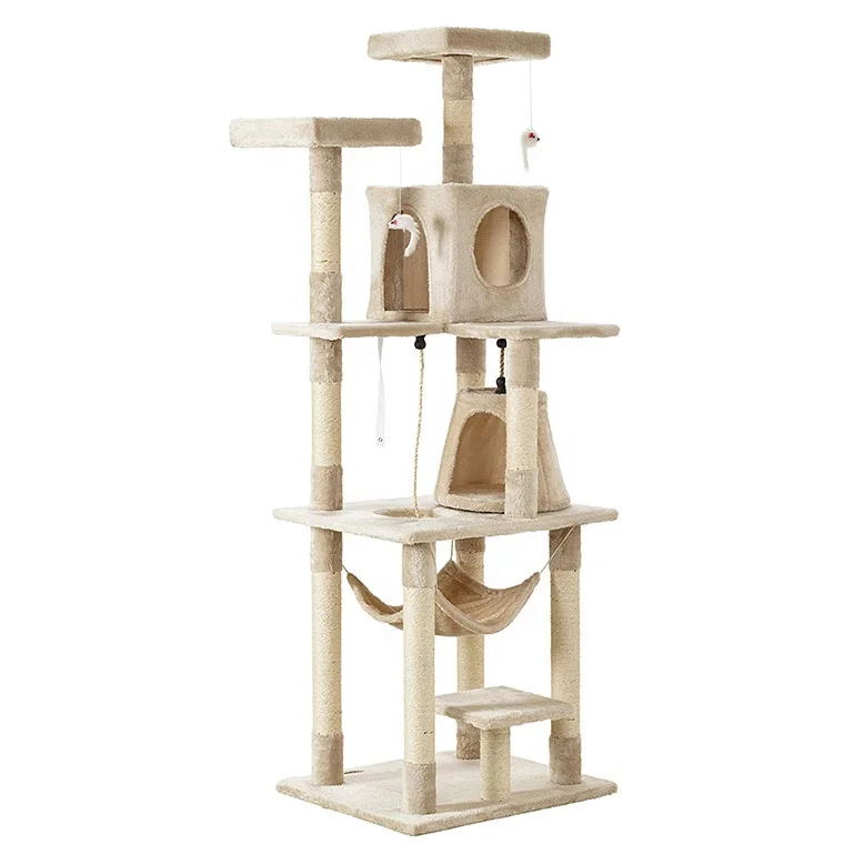 
Cat Jumping Toy Scratching Wood Climbing Tower Cat Tree 