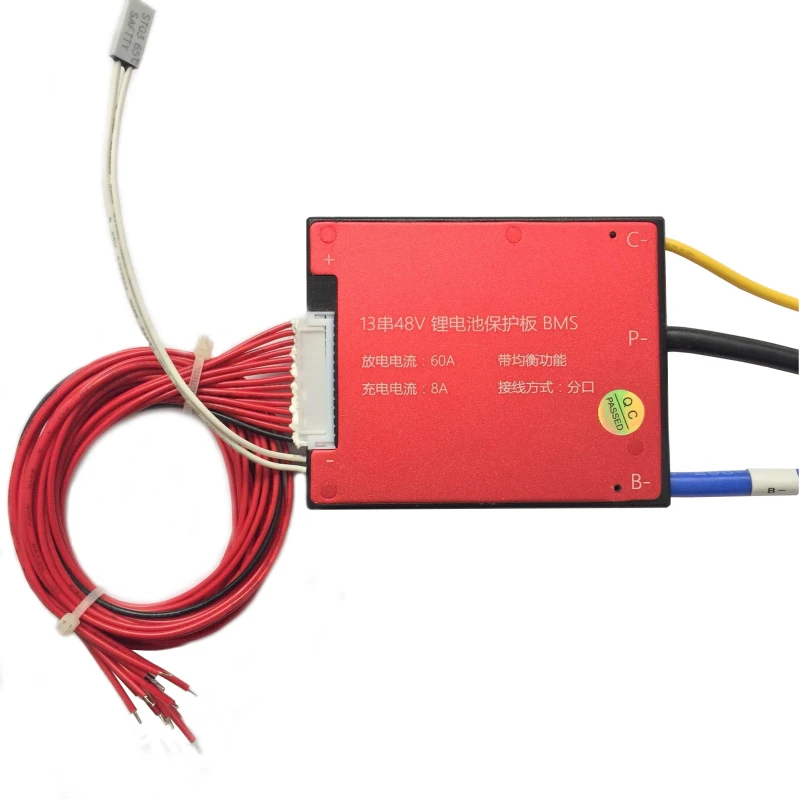 13S 48V 60A BMS For Lithium Battery Lifepo4 BMS  Separate Port